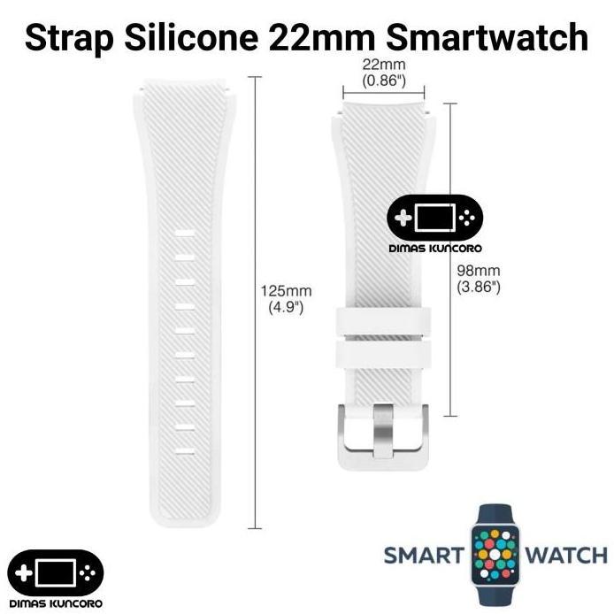 Strap Silicone 22mm Silikon Fossil Gen 5 5E 44mm Tali Jam Smartwatch