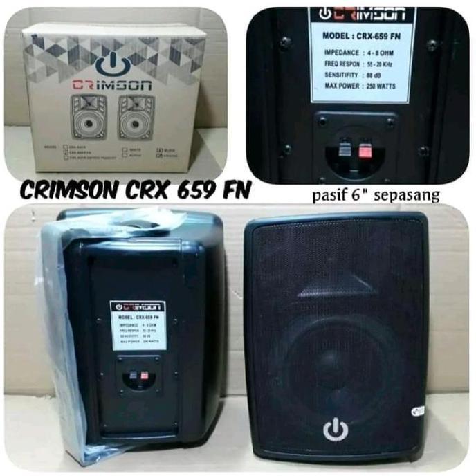 SPEAKER 6 INCH PASIF CRIMSON 2 WAY 250 WATT + breaket