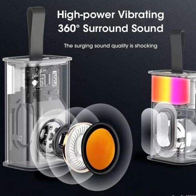 OCHACO Armour Transparent K08 Bluetooth Speaker Portable Subwoofer TWS Mode