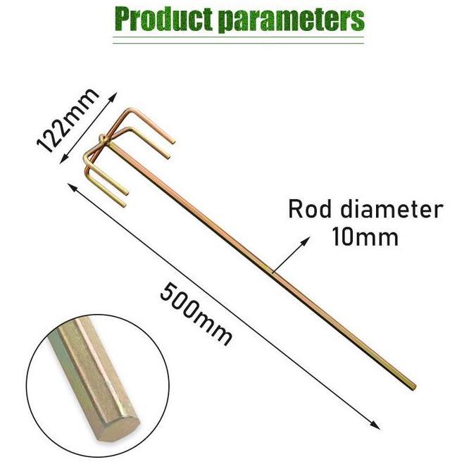 OCHACO Mata Bor Mixer Stainless Alat Pengaduk Cat Semen Adonan Serbaguna Panjang 50 cm