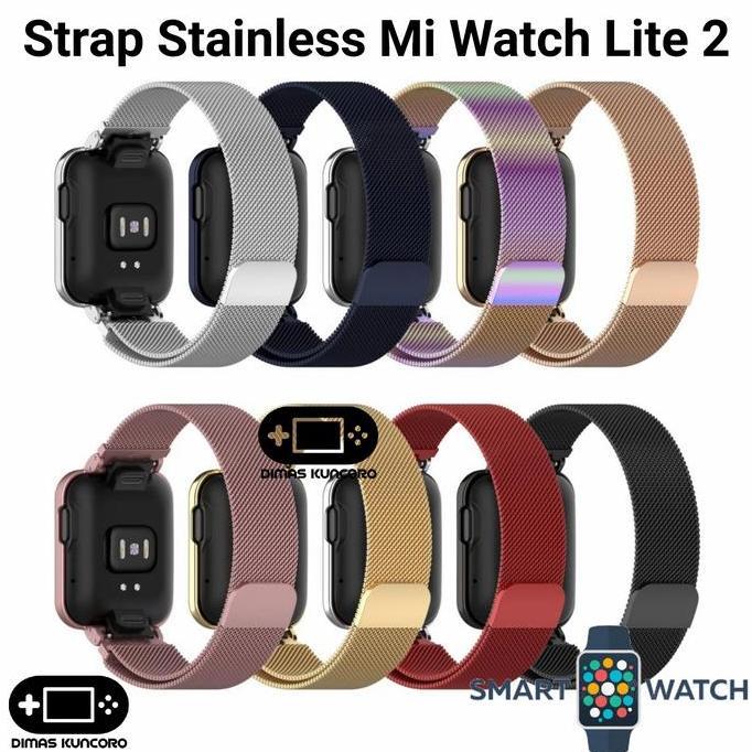 Strap Stainless Mi Watch Lite 2 tali jam steel xiaomi redmi watch lite 2 smartwatch