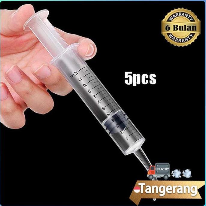 REWARLI 5pcs/set Dental Syringe 12ml Syringe Irigasi Dental  Jarum Gigi Irigasi