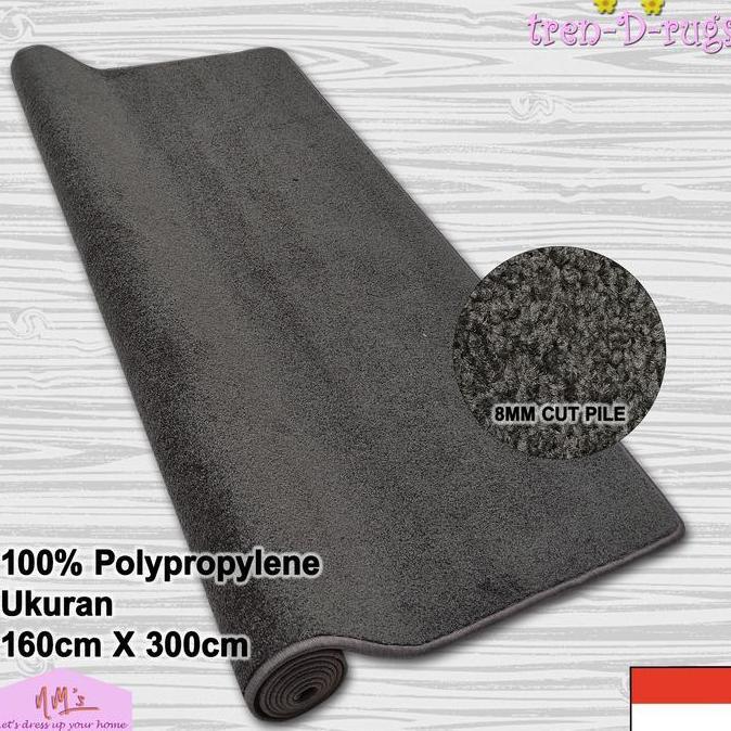 Karpet permadani polos jumbo bulu tebal alas ruang tamu minimalis NMs