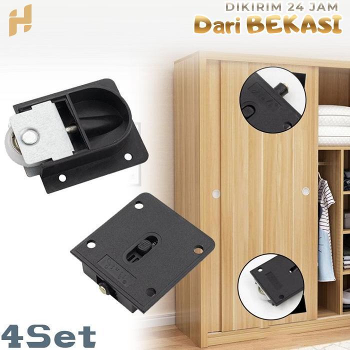 Roda Lemari Geser 4set Roda Pintu Lemari Geser Sliding Roda Lemari Sliding Roda Pintu Sliding Lemari