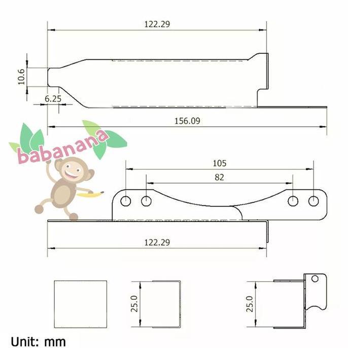 Comp- Bracket Vga Pci 2 Fan Extension 90 120 Mm Tidak Termasuk Fan