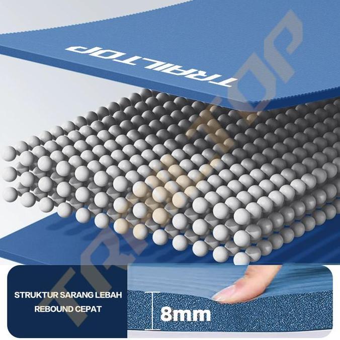 Matras Yoga Premium Anti Slip Matras Olahraga Yoga Mat Karpet Olahraga Workout 8/10mm