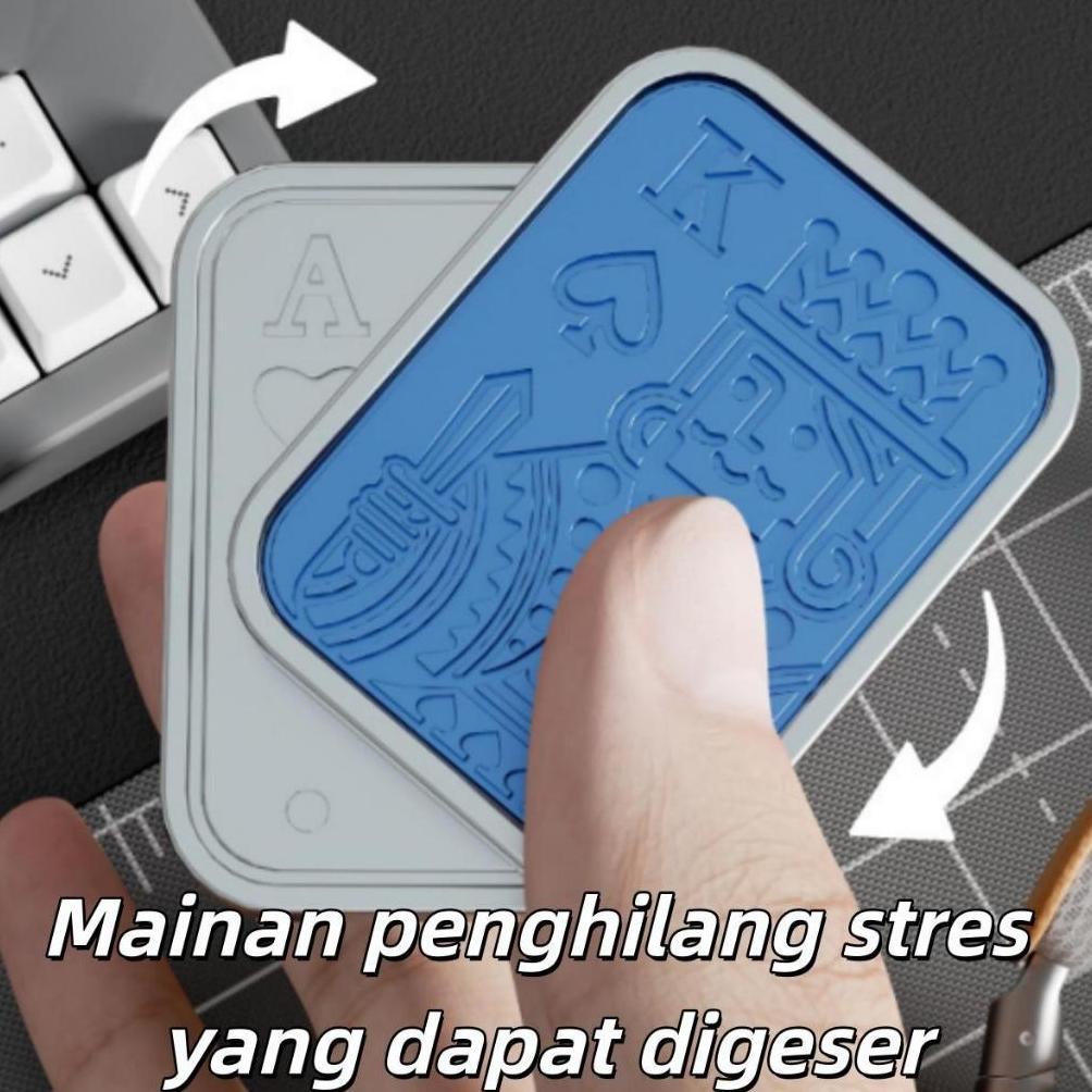 PROMO FIDGET HAND SPINNER ARCTIC BULE DEKOMPRESI MAINAN PUSH CARD KARTU REMI CAKAR KUCING ANTI STRES