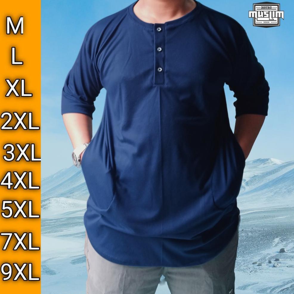 TERBARU DMB Baju Koko Kurta Ishak Jumbo Kaos Kurta Oversize Pria