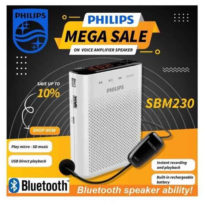 SPEAKER TOUR GUIDE LEADER ISTBAND SPEAKER MIC - PHILIPS SBM150