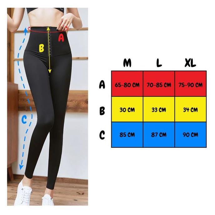 Scelta - Korset Legging Panjang Olahraga Pelangsing Pengencang Pengecil Lemak Perut Kancing Kait Hig