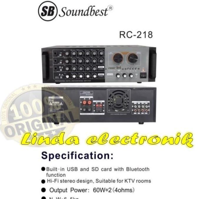 Amplifier Soundbest RC218 / RC 218 Bluetooth ORINAL