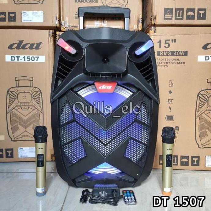 Speaker Portable 15 inch DAT DT 1507 Bluetooth Karaoke