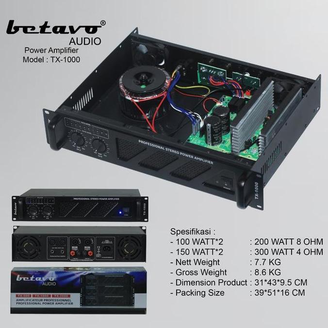 BETAVO AUDIO POWER AMPLIFIER TX-1
