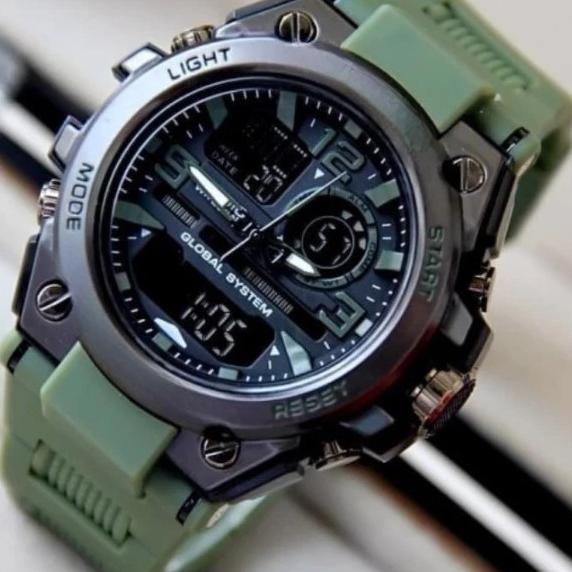 CUCI GUDANG [BISA COD] JAM TANGAN PRIA ANTI AIR RUBBER CASI0 G-SH0CK G-8600 GST-8600 DUAL-TIME METAL
