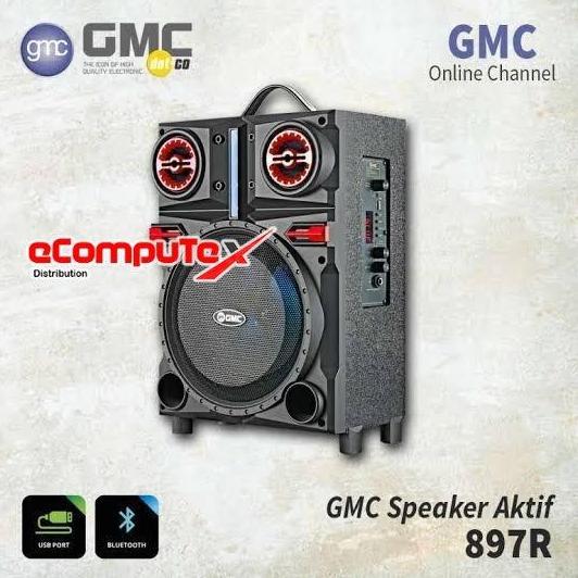 SPEAKER KARAOKE KOPER GMC 897R / 897 R 8 INCH BLUETOOTH MIC - RESMI