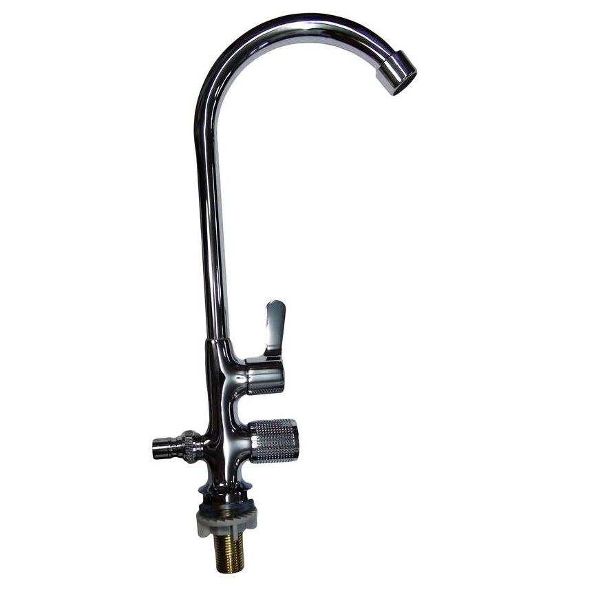 TERBARU - Keran Bebek Angsa Cabang 2 Stainless 304. Keran Sink Dapur, Mesin Cuci