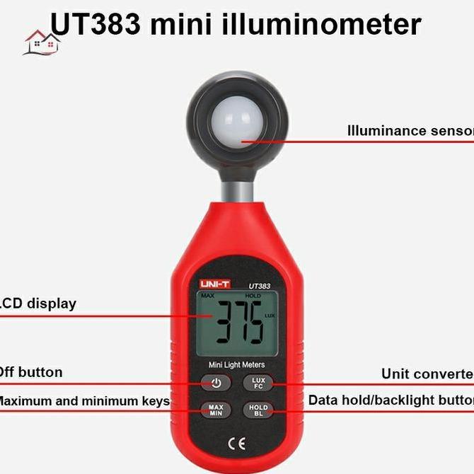 UT383 / UT 383 Alat Ukur Intensitas Kekuatan Cahaya LUXMETER PHOTO