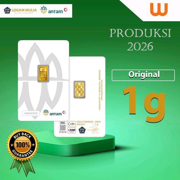 1 Gr (Gram) Goldbar/Logam Mulia/Lm/Emas Antam Bersertifikat Lbma