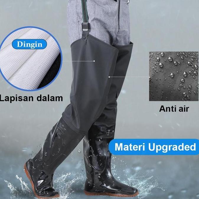 Scarpa- Sepatu Boots Karet Anti Keong Sah Petani Panjang Sampai Paha Lembut