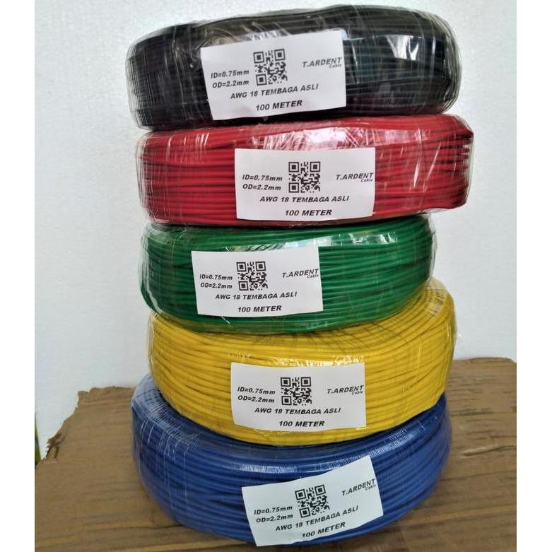 Flash- Kabel Awg18 Awg 18 Kabel Serabut 0.75 X 100 Meter