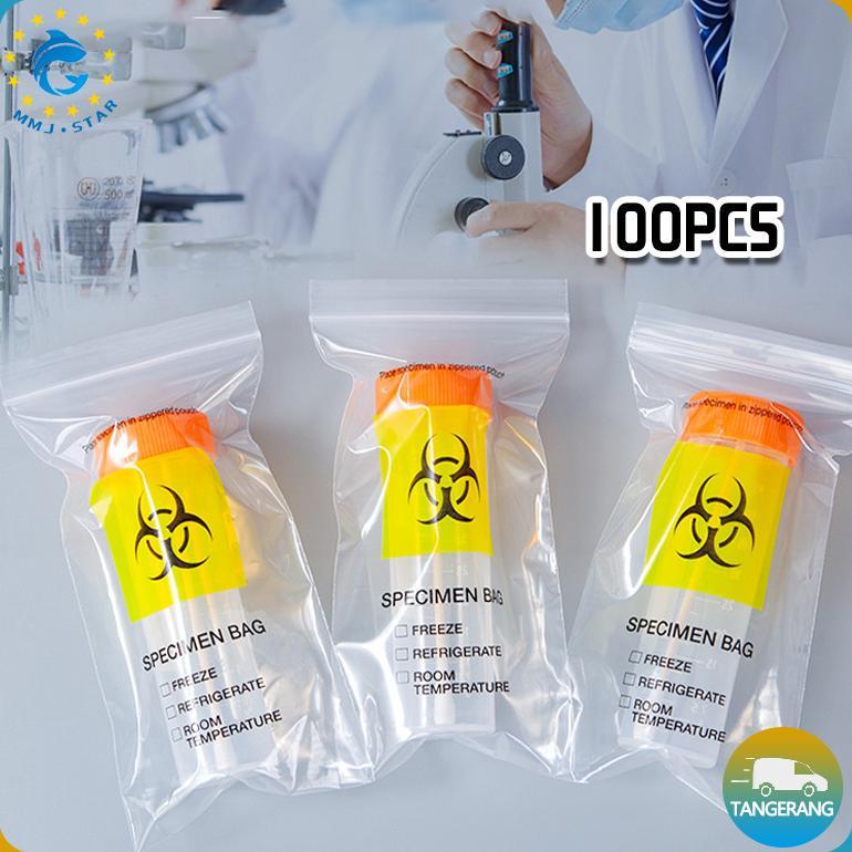 100pcsTas Biohazard 12x18.5cm/Spesimen Bag Biohazard/Kantong BioHazard