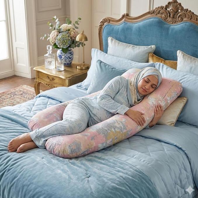Bantal Hamil Katun dengan Isi Silikon Grade A