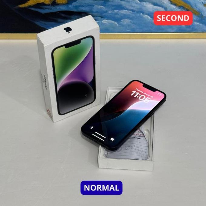 IPHONE 14 128 GB HP SECOND ORIGINAL SINAR MUTIARA CELL