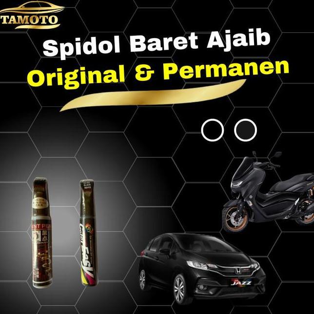 Spidol Baret Cat Anti Baret Penghilang Goresan Mobil Motor Warna Hitam Metalik Dan Doff Spidol Anti 