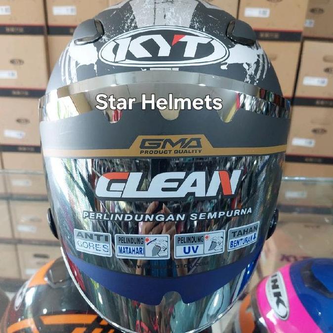 Helm KYT DJ Maru Motif "Upgrade Visor Iridium Silver"