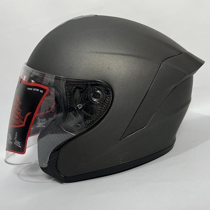 Helm ZIP Kaizen Gun Met Doff - Polos Solid - SNI Helmet Helm Dewasa