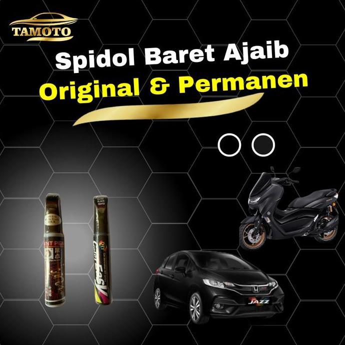 Limpeza - Spidol Baret / Cat Anti Baret Penghilang Goresan Mobil Motor Original Warna Hitam Metalik 