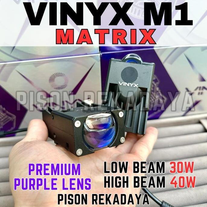 Mini Projector Biled VINYX M1 Matrix Laser Mini Projie M1 Lampu Tembak Laser Biled Mobil Motor