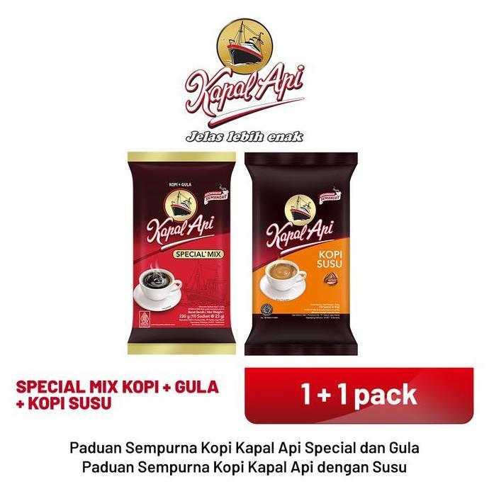 KAPAL API Special Mix 1 Pack + 1 Pack Kopi Susu