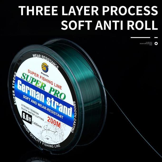 Bingolife Germany Fishing Line 200m Nilon Senar Set Peralatan Pancing