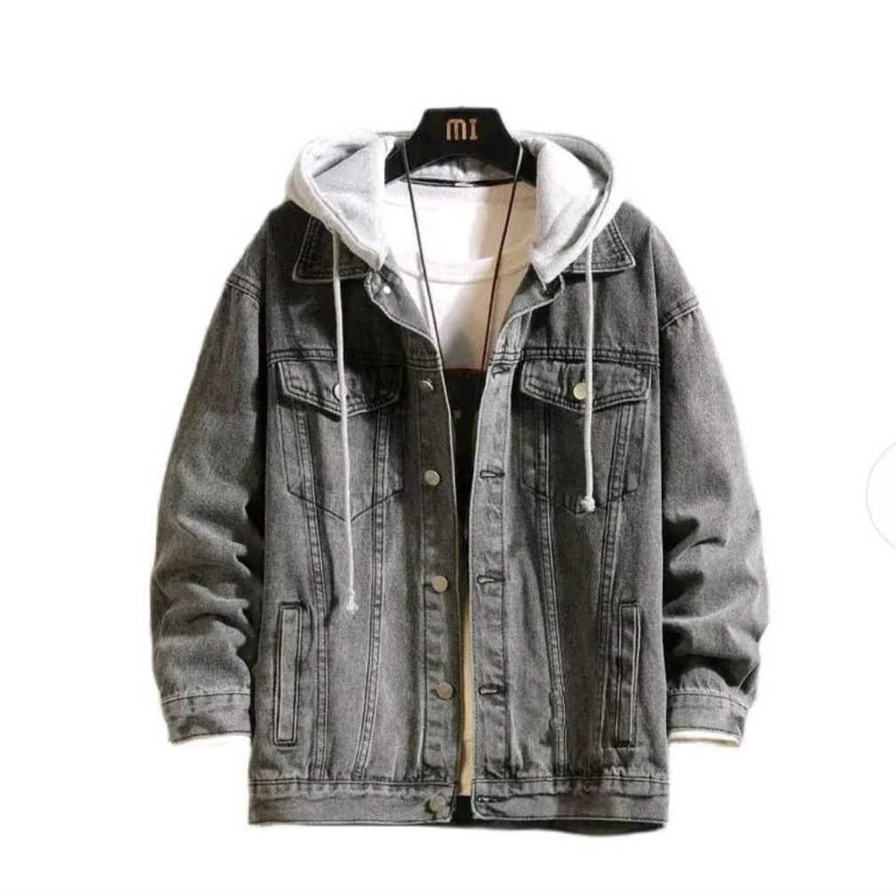 NEW Jaket Pria Tebal Import Jaket Jeans Hoodie Jaket Jeans Hoodie Pria Jumbo