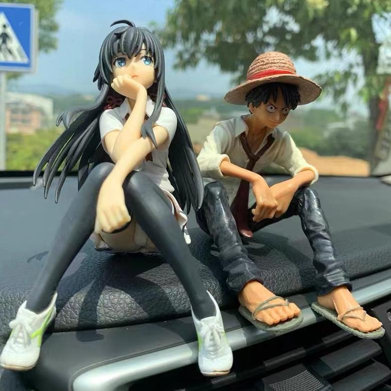 Pajangan Dashboard Mobil Luffy & Snow /Aksesoris Dashboard Mobil / Boneka Figure Toy Box Untuk Pajan