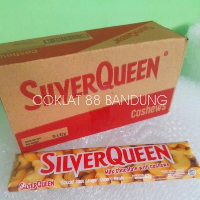 SilverQueen 52gr 1 Box Isi 10 Coklat Cashew Mete Almond Edisi Kemasan Khusus Special Pack