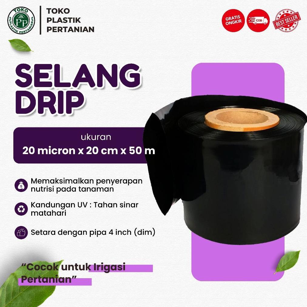 Selang Drip 20 micron 4 dim 50 meter - Pipa 4 inch
