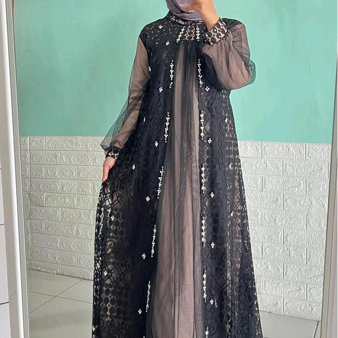 Arsy- Gamis Selle Jumbo Ld 120Cm New Ozias Dress Brokat Panjang