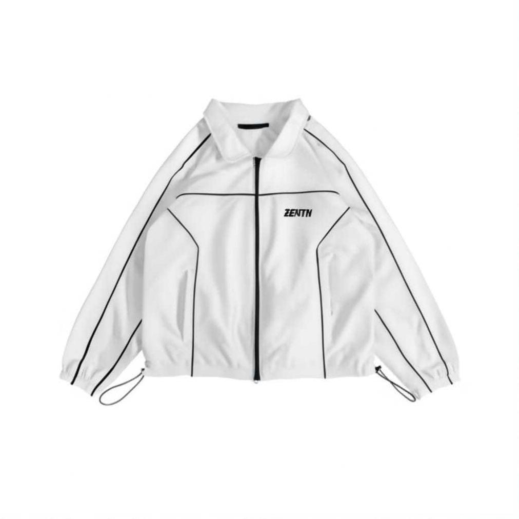 Big Sale Zenthstar Jaket Tracksuit White Poly Taslan Retro