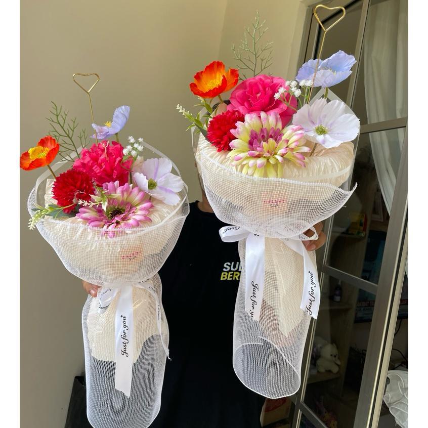 Korea Round Bouquet / Buket Bunga Artificial / Round Buket Artificial