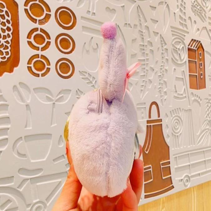 LEXSA Tas Pouch Gantungan Dompet Koin Bulu Sanrio X Mofusand/ Cute pouch key chain Sanrio X Mofusand