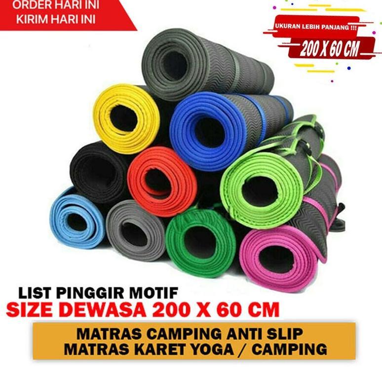 100% aman matras camping outdoor dewasa matras olahraga alas yoga karpet senam yoga tebal