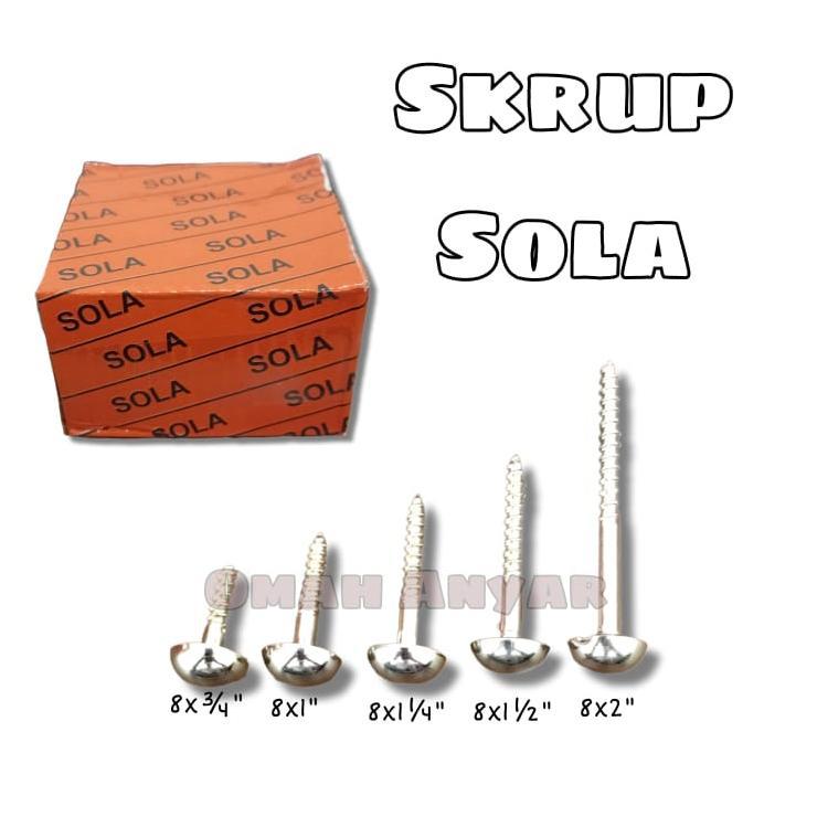 Wood Screws / Skrup Kaca  Merk Sola Asli