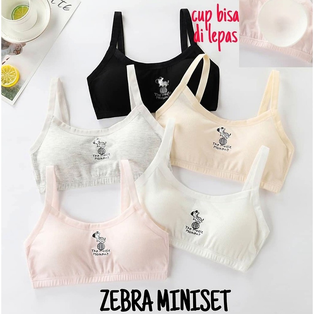BAJUKIDDIE ZEBRA MINISET SPORT BRA ANAK REMAJA SD SMP NOT SOREX IMPOR