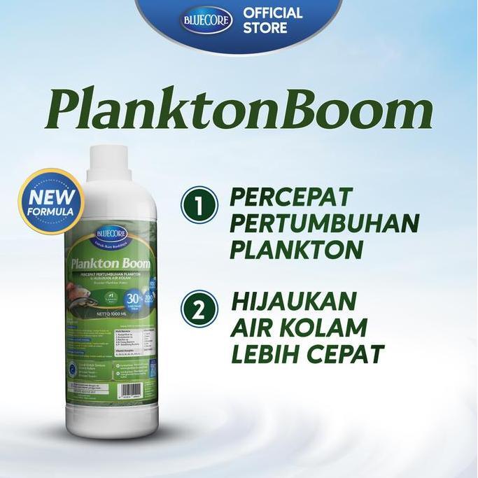 BLUECORE PLANKTONBOOM PLANKTON BOOSTER PERCEPAT PERTUMBUHAN PLANKTON DAN HIJAUKAN AIR KOLAM UNTUK PE