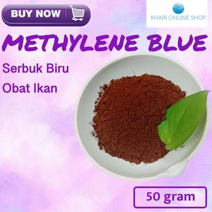 METHYLENE BLUE 50 GRAM - SERBUK OBAT BIRU METILEN IKAN CUPANG