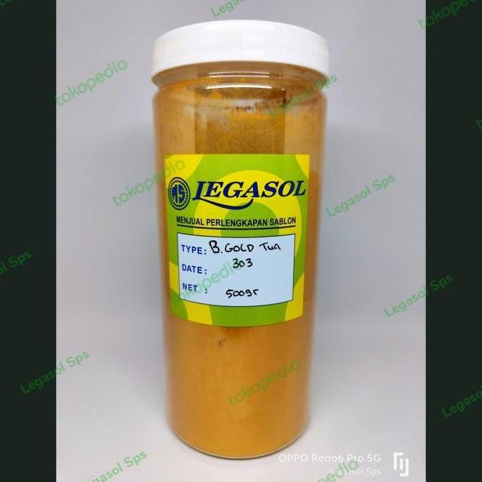 LEGASOL Bubuk emas / Powder Gold Tua 303 & Muda 300 @500g (u/cat & slime)