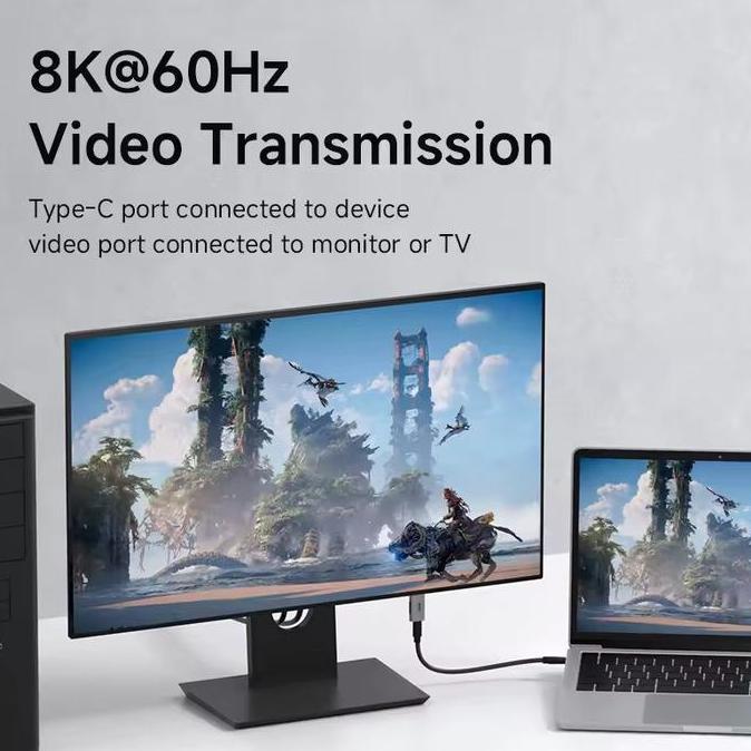 HAGIBIS USB C TO HDMI/DISPLAYPORT ADAPTER TYPE-C TO HDMI/DP CONNECTOR 8K60HZ 4K240HZ 2K360 FOR THUND