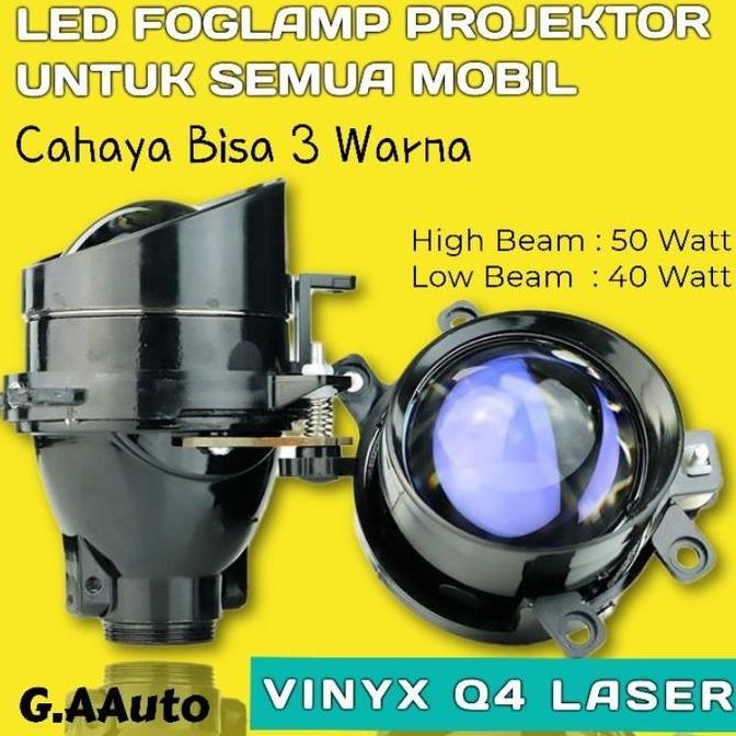 Foglamp Projector Biled Vinyx Q4 Laser Lampu Kabut Mobil 3 Inch Vinyx Q4 3 Warna Q4 1 Warna Q4 Laser
